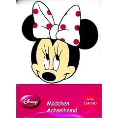 Disney M�dchen Achselhemd - Gr��e 134/140 - Wei� mit Micky Maus Motiv (Schadstoffgepr�ft)