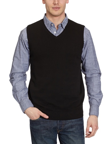 TOM TAILOR Herren Pullover 30155510010/easy weekend pullunder, Gr. 48 (M), Schwarz (2999) Preisvergleich