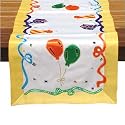 Birthday Balloons Applique Table Runner