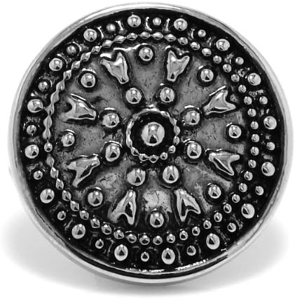 Jewelry Monster Chunk Snap Charm Antique Finish "Studded Shield Design" Jewels for Chunk Snap Charms Jewelry (Button Size 3/4" 20mm) 5440