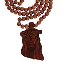 Light Brown Jesus Necklace - 33'' Necklace - 2 x 3.25'' Pendant