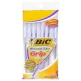 BIC Round Stic Grip Medium Ball Pen - Purple, Twelve - 8 Count Packs (96 Pens)