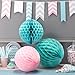Ginger Ray Pink and Pastel Blue Honeycomb Balls Party Wedding Decoration, 3 Pack
