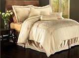 7 PC BRIDAL IVORY COMFORTER SET W/ MATCHING PILLOWS, KING