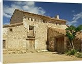 IMAGE OF Canvas Prints of Exterior of traditional stone farmhouse near Teruel in Aragon from Robert Harding