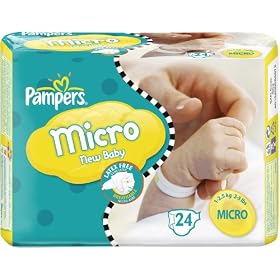 Pampers - New baby - couches Micro (1-2.5kg)  paquets 24