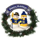 NCAA Michigan Wolverines Team Snowman Wreath 20