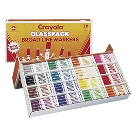 Crayola 256ct Classpack 16 colors Broad Line Markers by Crayola