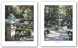La Fuente de la Doncella-Jarron de Aranjuez Set by Angel Ruiz de la Casa 24"x30" Art Print Poster