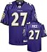 Ray Rice Jersey: Reebok Purple Replica #27 Baltimore Ravens Jersey - Large