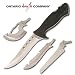 Ontario Knife 8798 Ontario Knife Hunter's Kit Kit Stainless 4 Blades w/Sheath Black Clam Pack