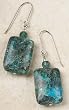 Chrysocola and Green Apatite Earrings