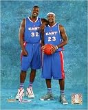 Framed Shaquille O'Neal / Lebron James - '05 NBA ALL STAR GAME Officially Licensed Sports Photo - 16 x 20 - Also Available Unframed - Click For Details