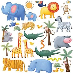 RoomMates RMK1136SCS Jungle Adventure Peel & Stick Appliques