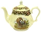 Churchill China Thanksgiving Turkey Multi Colors Tea Pot