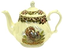 Churchill China Thanksgiving Turkey Multi Colors Tea Pot