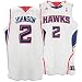 adidas Atlanta Hawks #2 Joe Johnson White Swingman Basketball Jersey (Large)