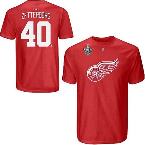 Henrik Zetterberg Detroit Red Wings Stanley Cup Jersey Name and Number Adult T-shirt
