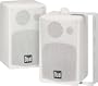 Dual LU40PW 3-Way 4-Inch Indoor/Outdoor Satellite Speakers, White (Pair)
