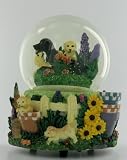Labrador Dog Black Brown Musical Snow Globe Water Ball