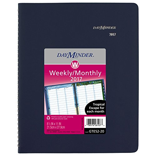 DayMinder Weekly / Monthly Appointment Book / Planner 2017, 8-1/2 x 11