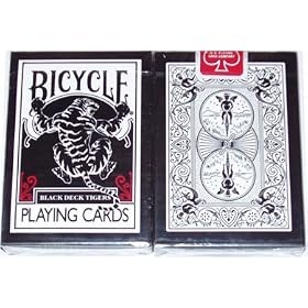 Bicycle Black Tiger Deck Playing Cards by Ellusionist - Red Pip
