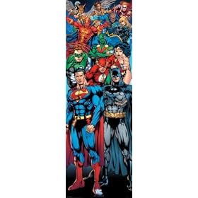 1art1 - 58694 - Poster de Porte - Ligue de Justice d'Am�rique - DC Comics Super-H�ros - 158 x 53 cm