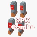 9-Pack Canon BCI-21 Compatible Inkjet Cartridges Black BJ for BJC-2000, 4000, 5000 Printers (Six Bla