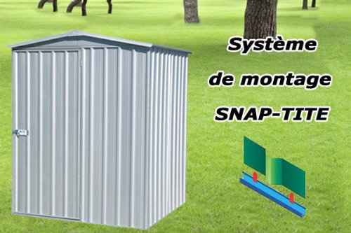MADEIRA SARL - Abri jardin métal Regent Garden Shed ZA - 2.19 m² - 1.52 x 1.44 x 1.95 m