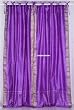 Indo Lavender Tie Top Sari Sheer Curtain (43 in. x 84 in.)