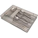 Mesh Large Cutlery Tray with Foam Feet - Silverware Storage