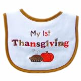 Luvable Friends Thanksgiving Embroidered Bib, My First Thanksgiving