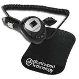 Grantwood Technology's FM Transmitter and Car Charger for NEW iPhone 4 and iPhone 3G/3GS, iPod nano, iPod Classic, iPod touch, includes Grantwood Technology's Sticky Pad, BLACK