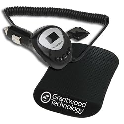 Grantwood Technology's FM Transmitter and Car Charger for NEW iPhone 4 and iPhone 3G/3GS, iPod nano, iPod Classic, iPod touch, includes Grantwood Technology's Sticky Pad, BLACK