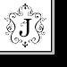 Monogram Elegant Initial Luncheon Napkin - J