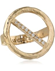 Kelly Wearstler Kensington 18k Gold Finish Clear Faceted Crystal Ring