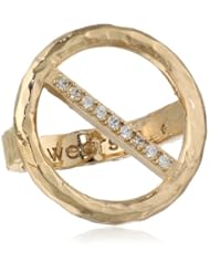 Kelly Wearstler Kensington 18k Gold Finish Clear Faceted Crystal Ring