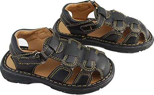 Kalli Lightfeet Sandals Closed Toe & Buckle Desing Leather Brown - Kids Size 7
