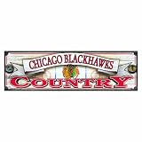 NHL Chicago Blackhawks 9-by-30 Wood Sign