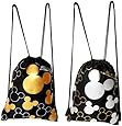 Disney Mickey Mouse Drawstring Backpack 2 Pack