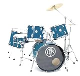 HB Drums Predator 5 Elite Drumset Pacific Reef Blue Lacquered Birch Drums