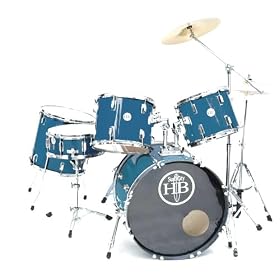 Rm tamburi Predator 5 Elite Drumset Pacific Blue Reef betulla laccato tamburi