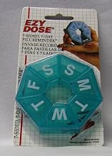 7 Day, 7 Sided Pill Reminder - Size Medium Color Will Vary