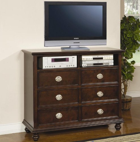 temre tv dresser in rich cappuccino finish by