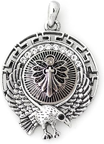 Lovmoment Eagle Shape Pendant and 18MM Snap Button Chunk Charm Jewelry