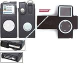 Black Leather Armband for Apple Ipod Nano + Black Leather Case for Apple Ipod Nano