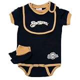 Milwaukee Brewers Infant 3pc Bib and Bootie Set