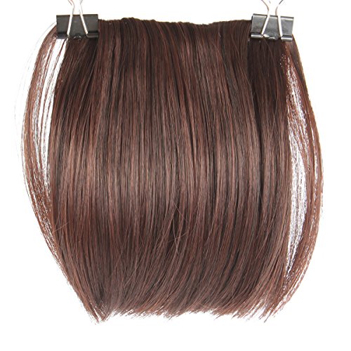 Yewig 6" Women Lady Girls #2/33 Full Bangs Fringe Clip in Synthetic Hairpiece Hair Extensions Wigs