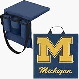 Michigan Wolverines Versatile 14 x 14 x 1.5 Seat Cushion / Tote (Set of 2)
