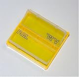 Peek-a-box 2 Compartments Pill Box Organizer Color Transparent Yellow- Made in the Usa